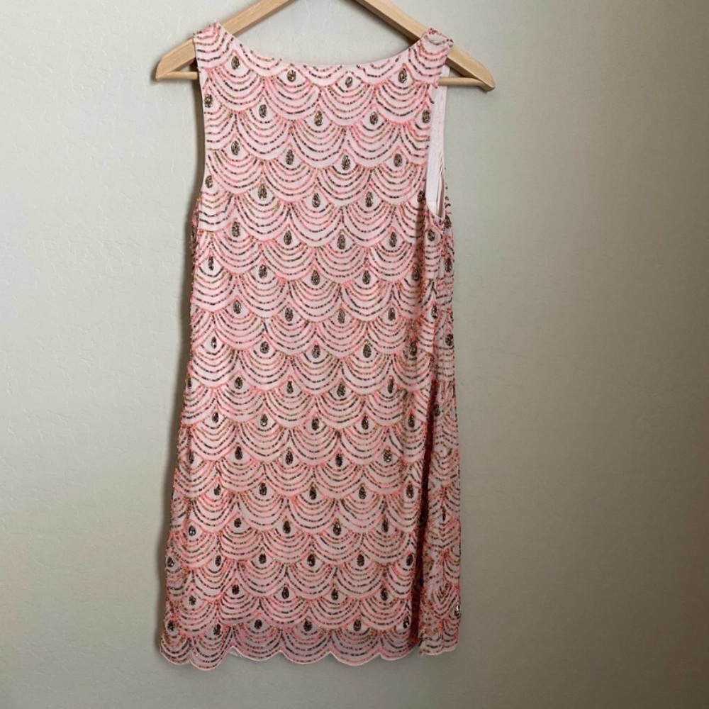 Anthro Moulinette Soeurs Pink Beaded Dress Size 2 - Picture 12 of 13